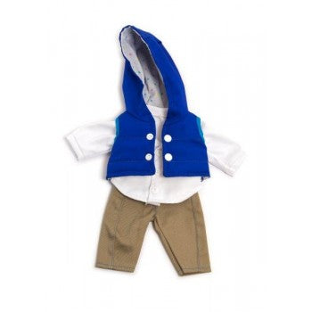 Miniland Clothing Navy Autumn Hat Set (32cm Doll)